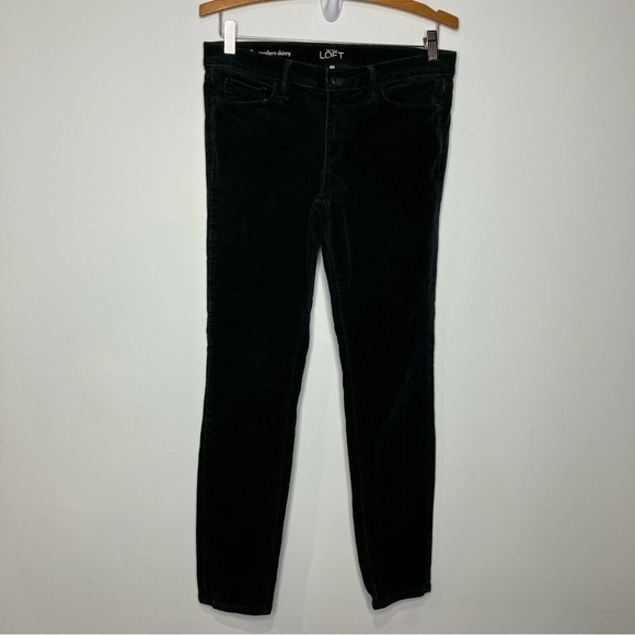 Loft modern skinny corduroy pants black size 29/8 - Picture 1 of 6